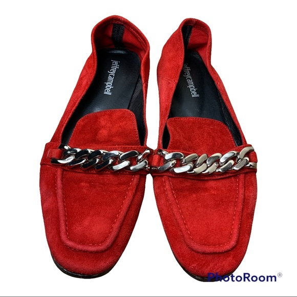 Jeffrey Campbell Woman’s Jesse Red Loafer size 7.5 - Picture 2 of 6